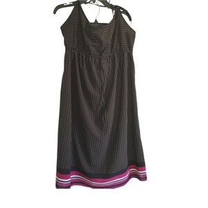 Old Navy Maternity Women Black Pink White Polka Dot Halter Chiffon Dress Small